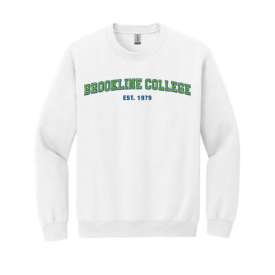 Brookline College Crewneck - White