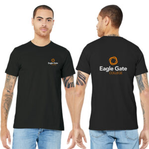BELLA+CANVAS Eagle Gate College Unisex - Mens Jersey Short Sleeve Black Tee